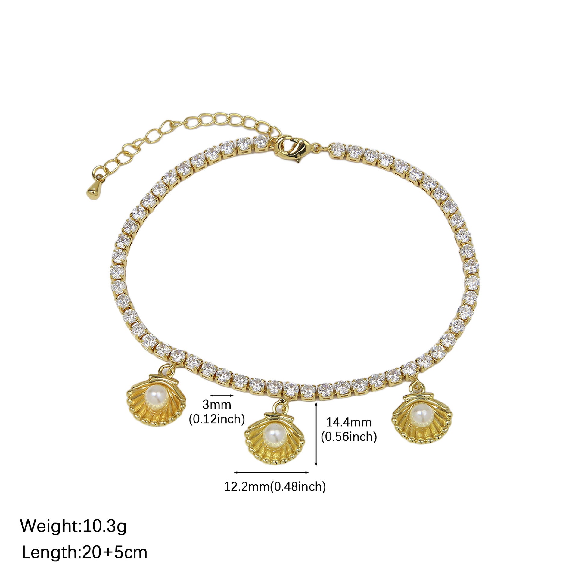 Delani Beach Charm Anklets - Style 04 [GPTWT0B6]