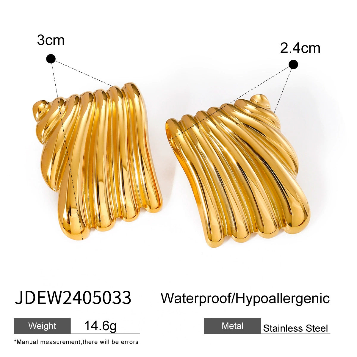 Timia Sculptural Mid-Century Earrings - JDEW2405033 [5PGHB08R]