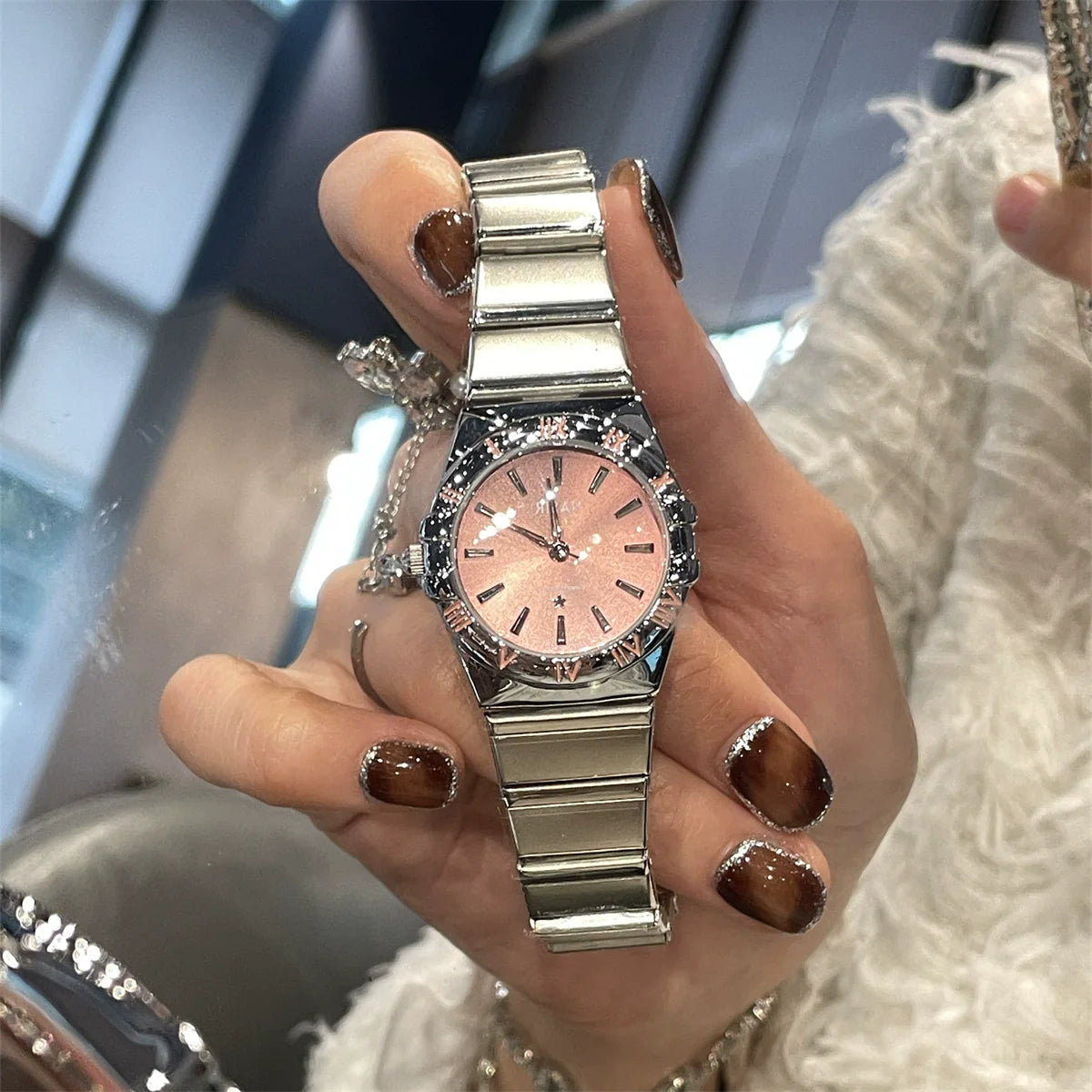 Virginia Constellation Embellished Watch - Pink
