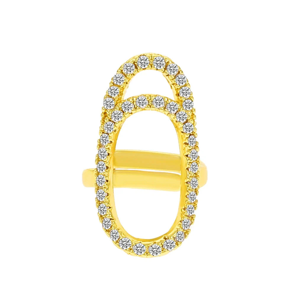 Kristi Geometric Nail Rings - Light KC Gold Style 4