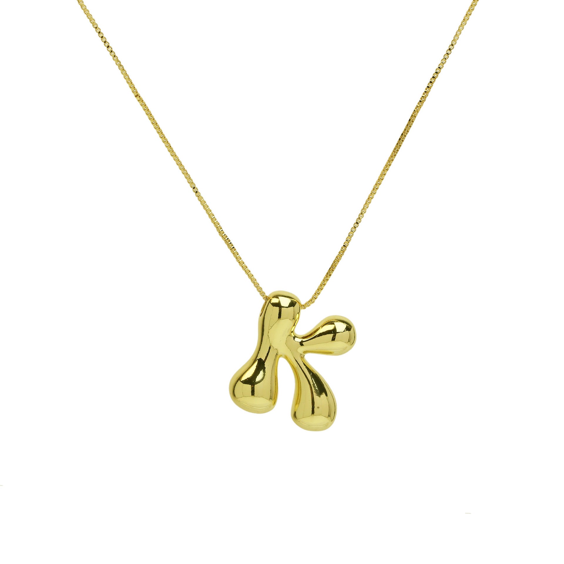 Virginia Bubble Initial Necklace - Letter K Necklace [82NPYOH2]