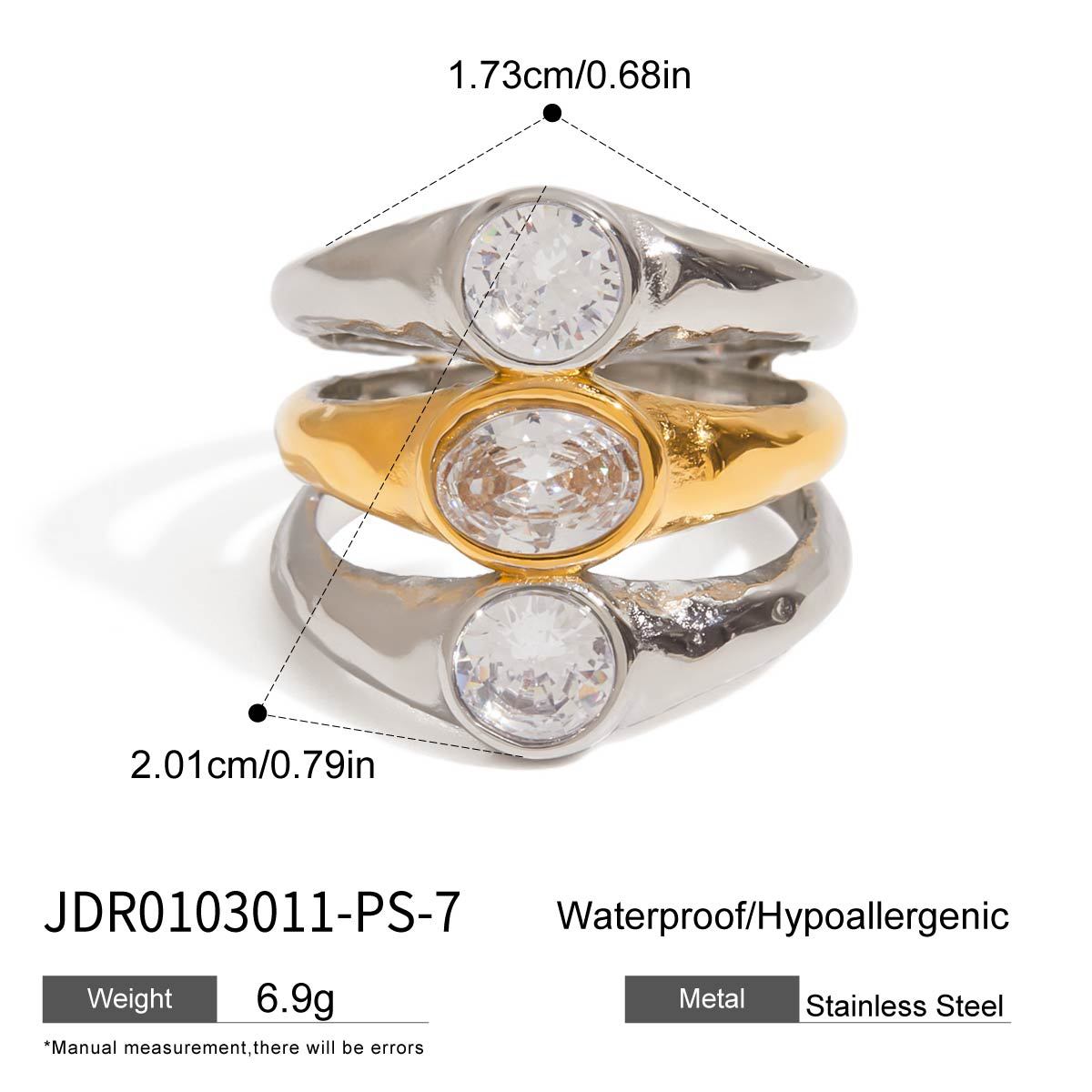 Haydee Geometric Zircon Rings - JDR0103011-PS-7 [UZPE9RMA]