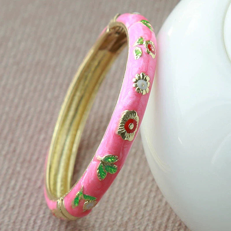 Sloan Whimsical Floral Bracelet - Rose Pink (5.1cm)