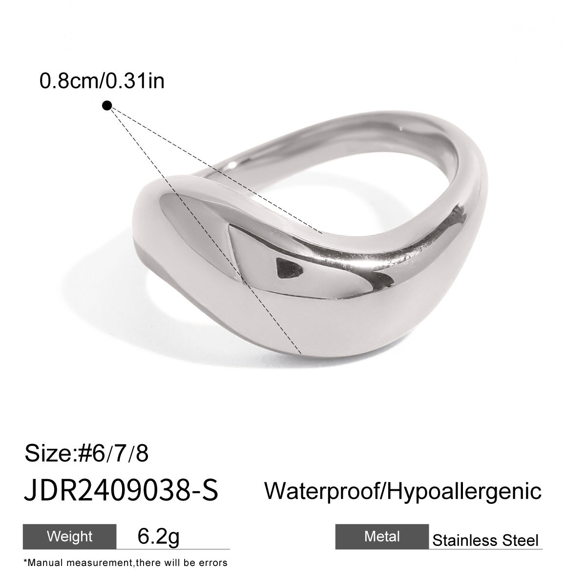 Ifeoluwa Geometric Silver Rings - Geometric Design 9 (Size 7) [IW8CN6RQ]