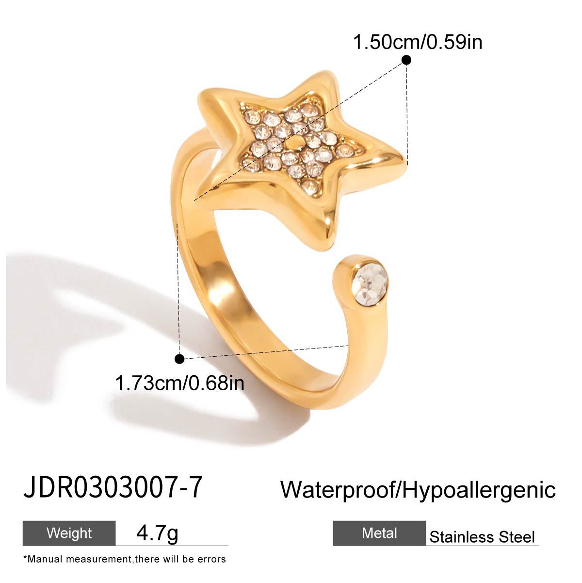 Willamina Starburst Stacking Ring - JDR0303007-7 [M3KT7KM0]