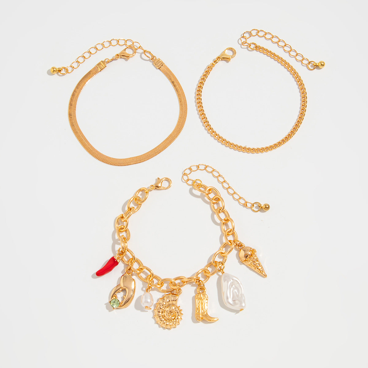 Dayna Conch Pearl Necklace - Gold [IU2HPB9X]