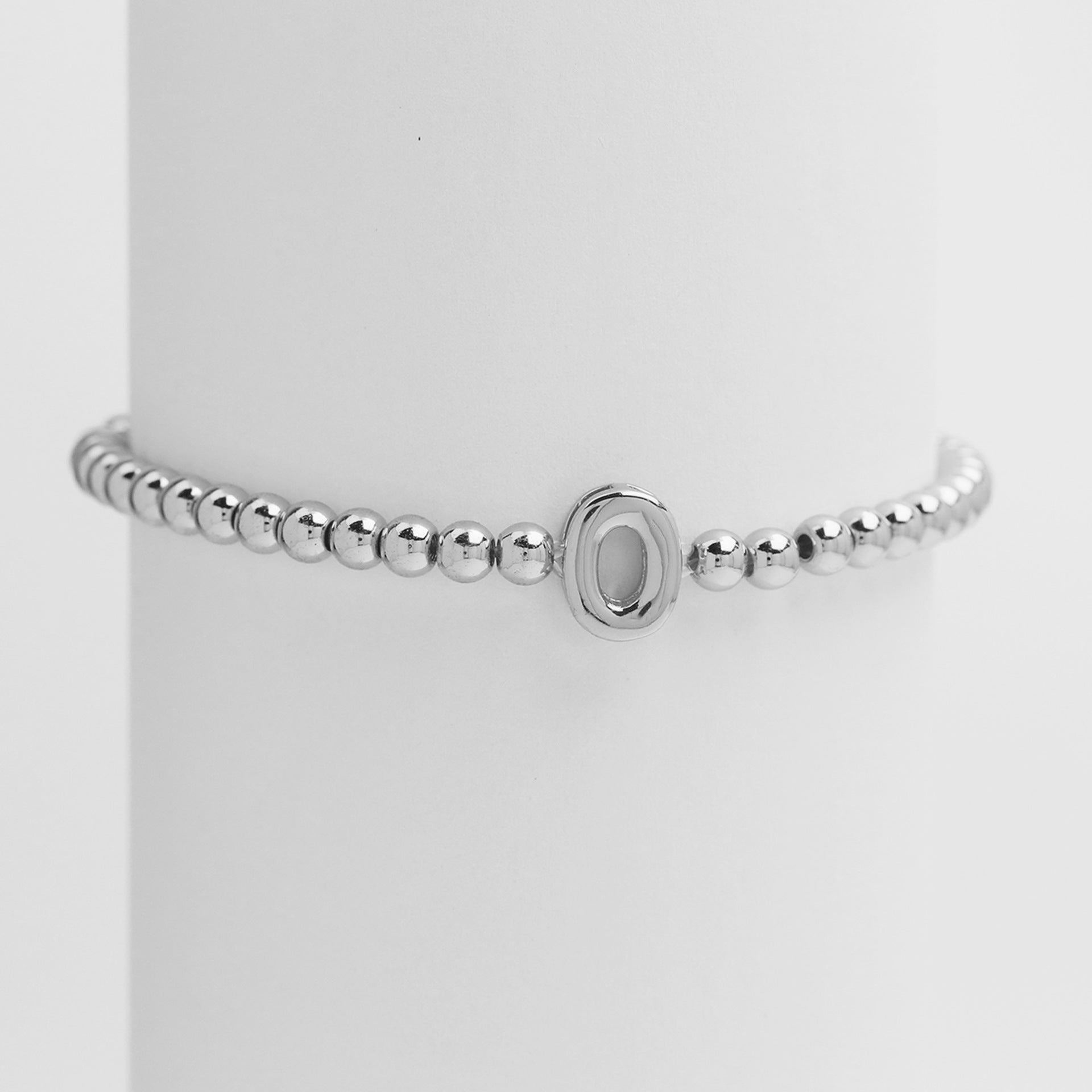 Jorie Polished Letter Bracelet - Silver O [XG9DODNR]