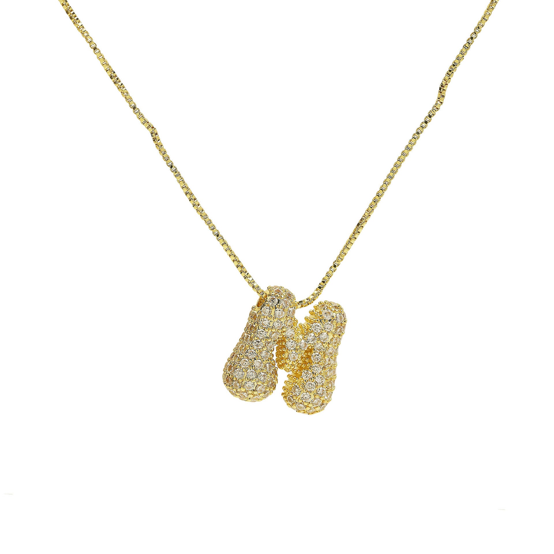 Francis Bubble Initial Necklace - Gold Necklace M [PJ3ZK87D]