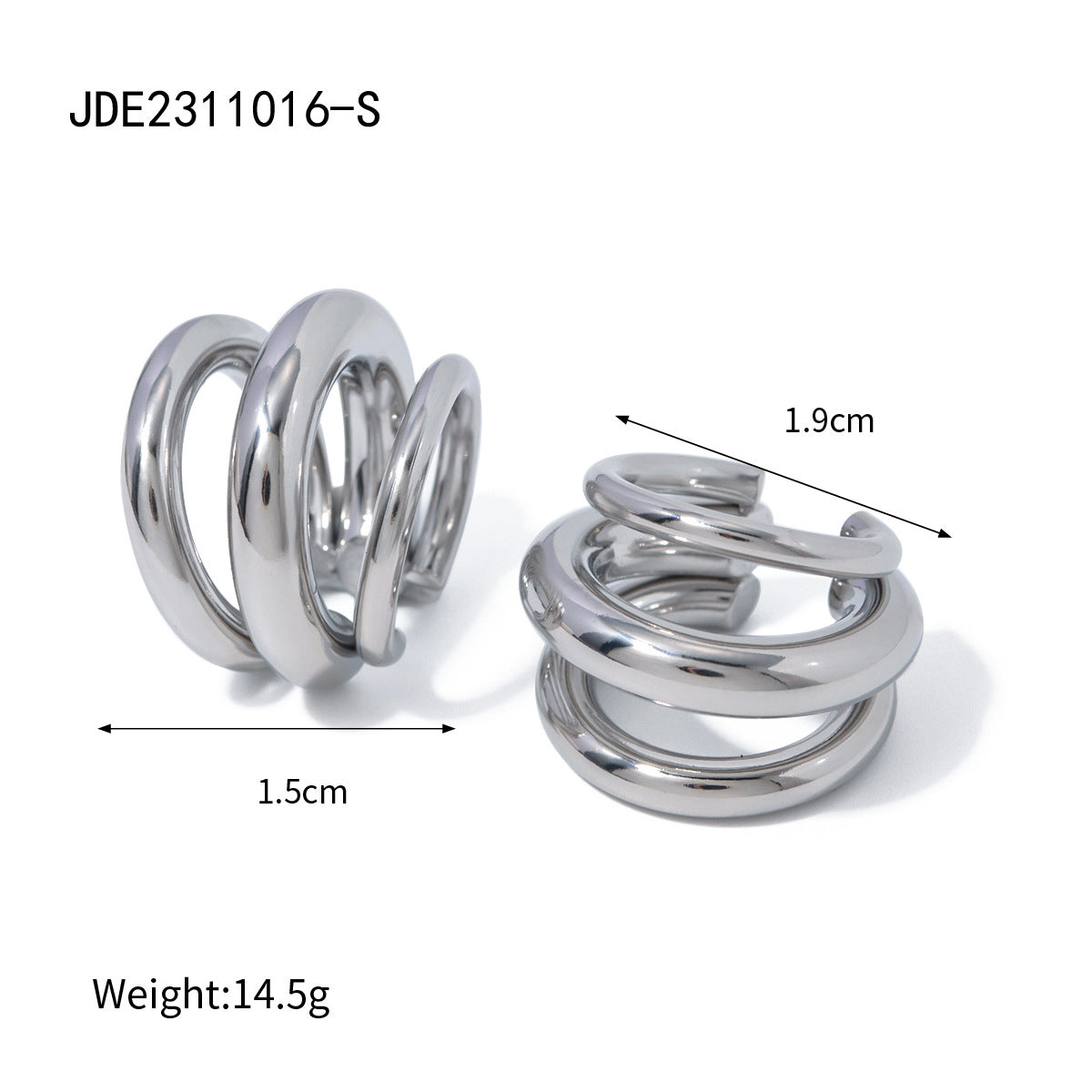 Deonna Modern Gold Ear Cuffs - JDE2311016-S [Z292GTRC]