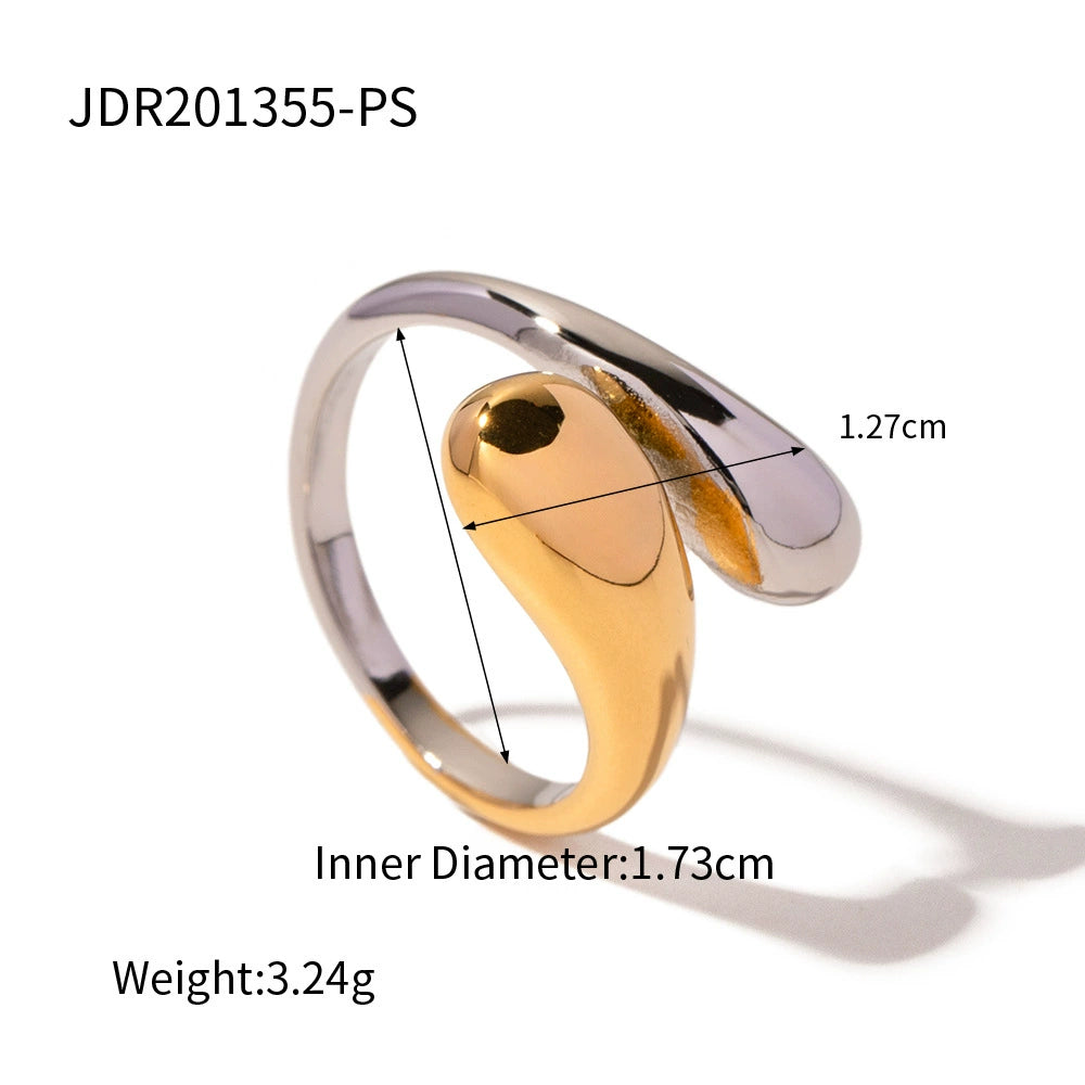 Kaniyah Two-Tone Titanium Ring - JDR201355-PS [DTZDCFPR]