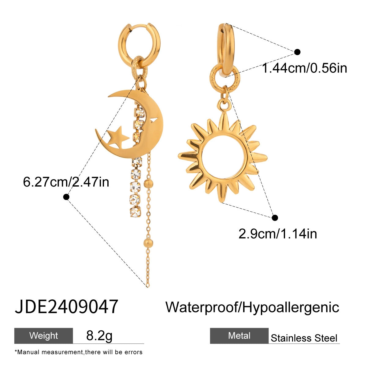 Queena Titanium Pearl Hoops - JDE2409047 [1B4FCDLU]