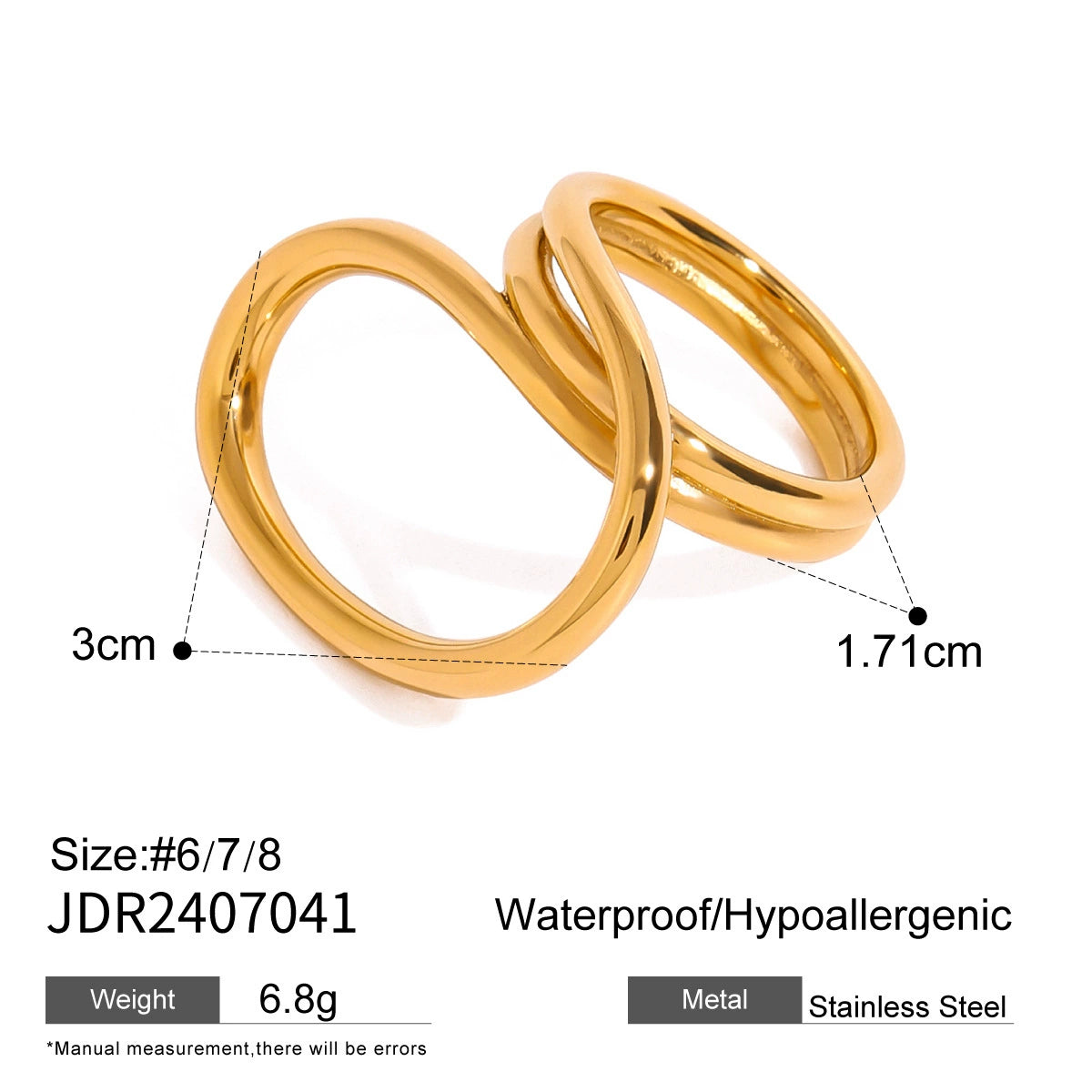 Etta Sculptural Titanium Ring - 8 [NGKPY0YM]