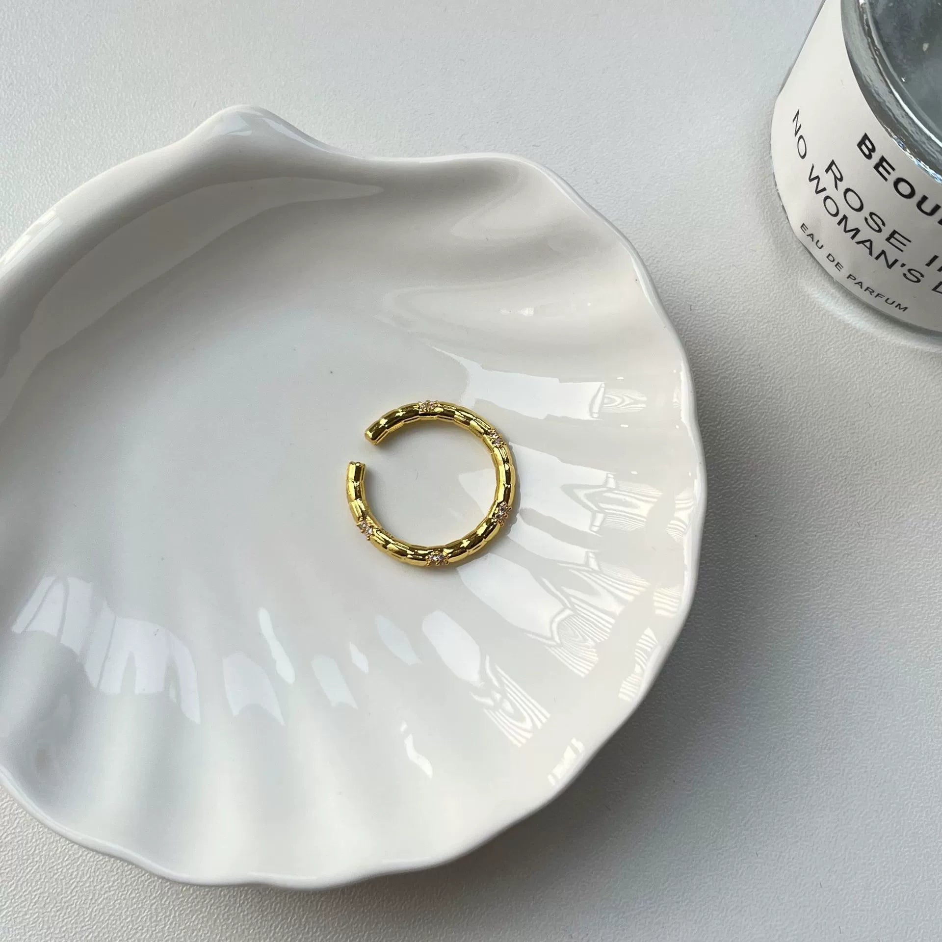 Avaree Palace Open Ring - Gold Snake Pattern Ring [2AUHXGEC]