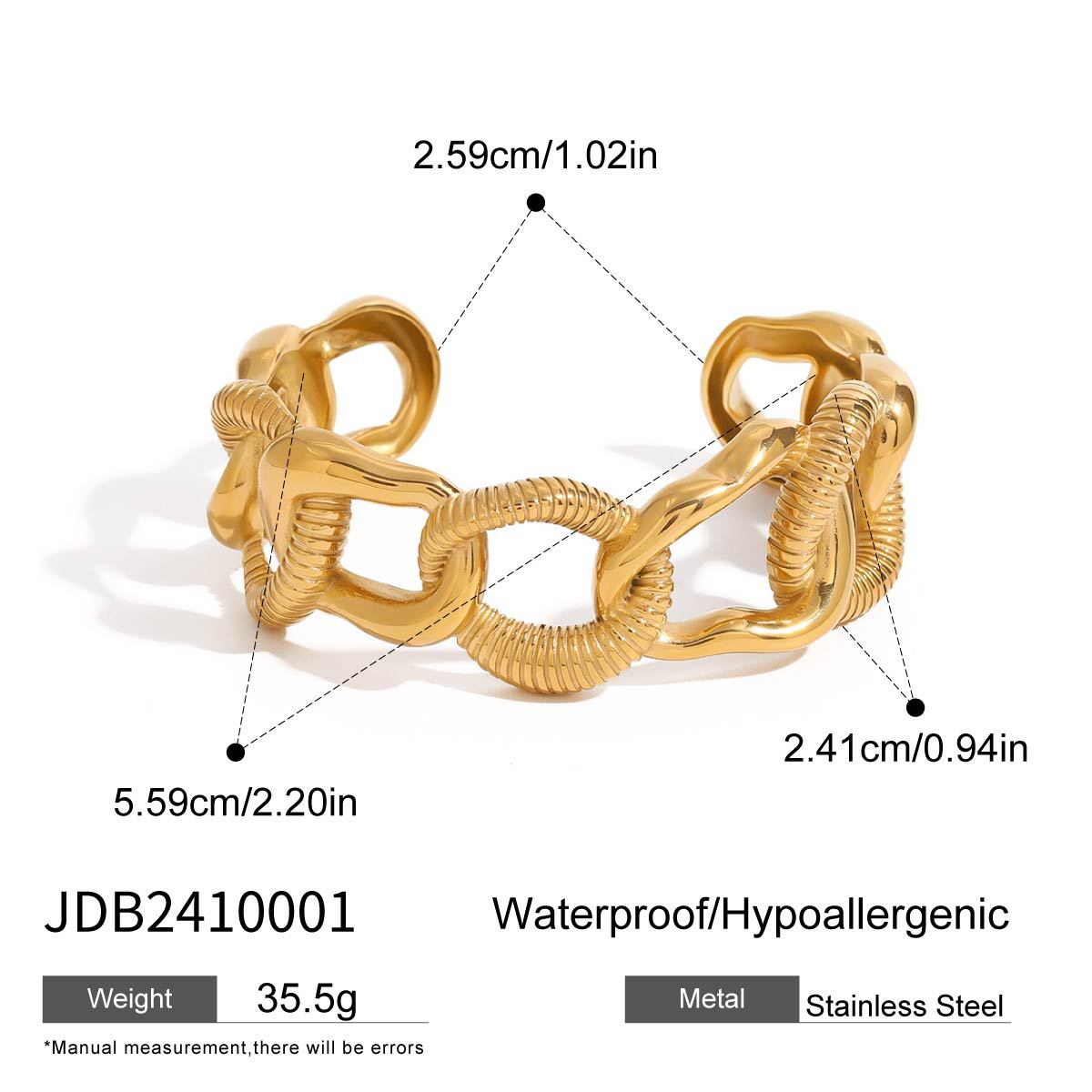 Ivy Gold Open Cuff Bracelet - Standard Gold [C1VAA5WH]