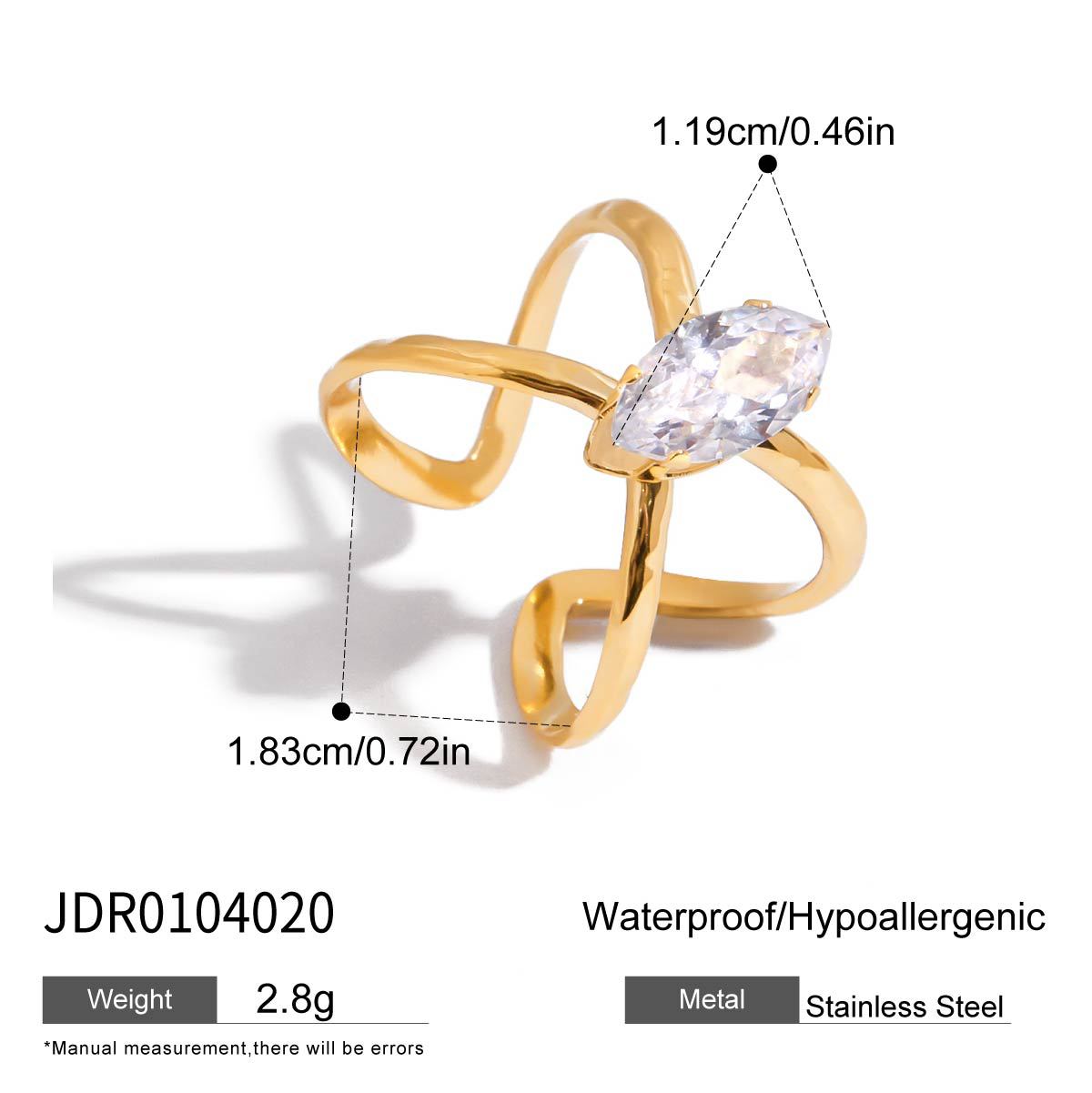 Maris Geometric Zircon Ring Set - Style JDR0104020 [HBDQ8GBW]