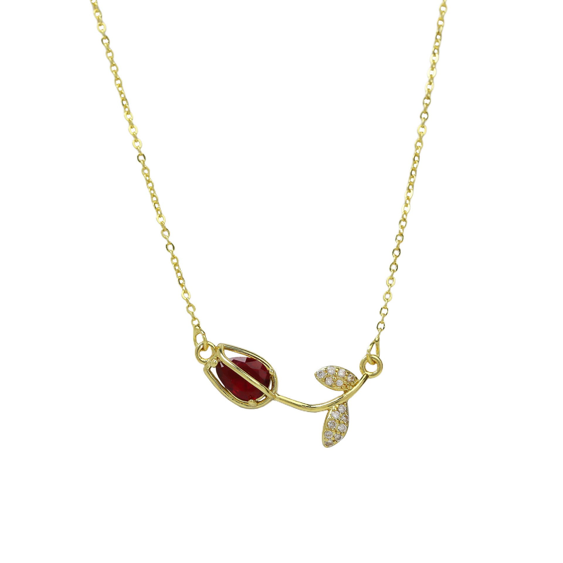 Aniah Zircon Rose Necklace - Necklace 2 [8WS2NQ0I]
