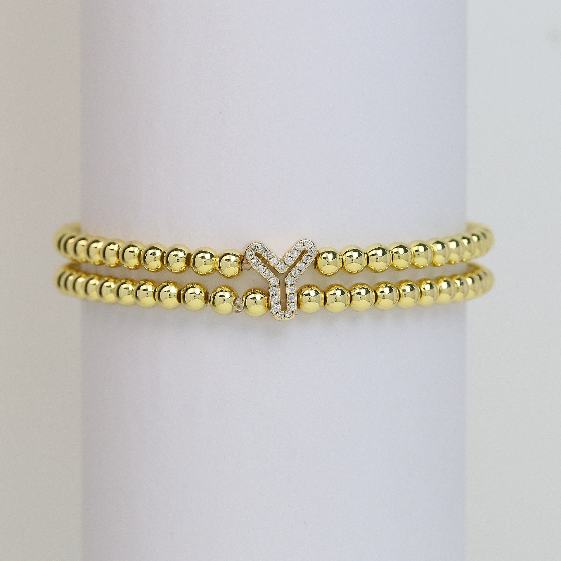 Alexandra Bubble Initial Bracelet - Y [WSX3B5DK]