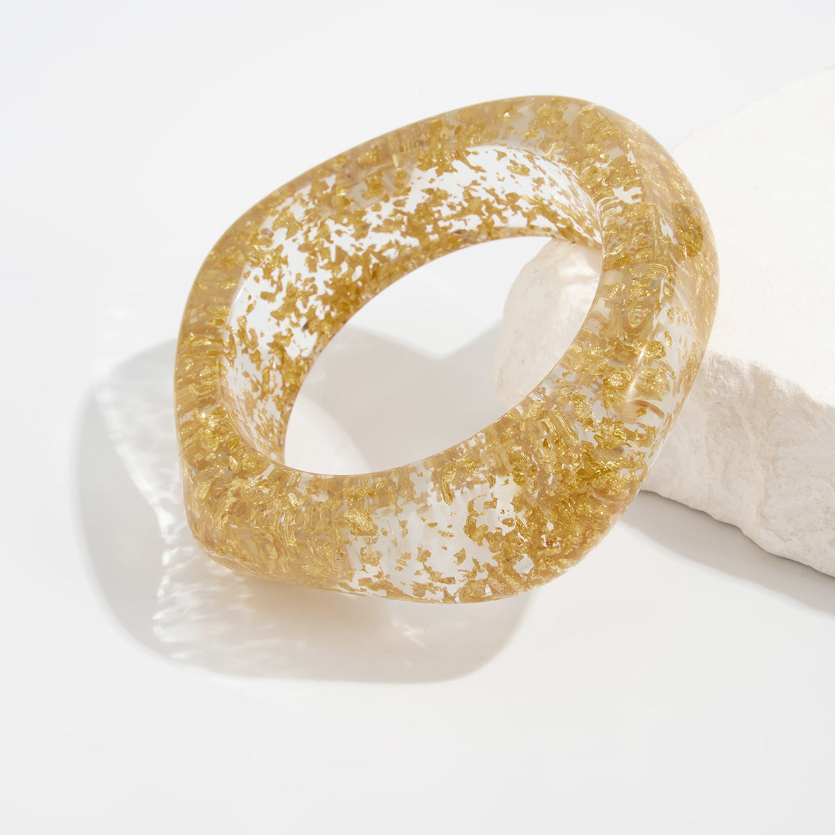 Glorianna Irregular Glitter Cuff Bracelet - Gold [W4F0GAF8]