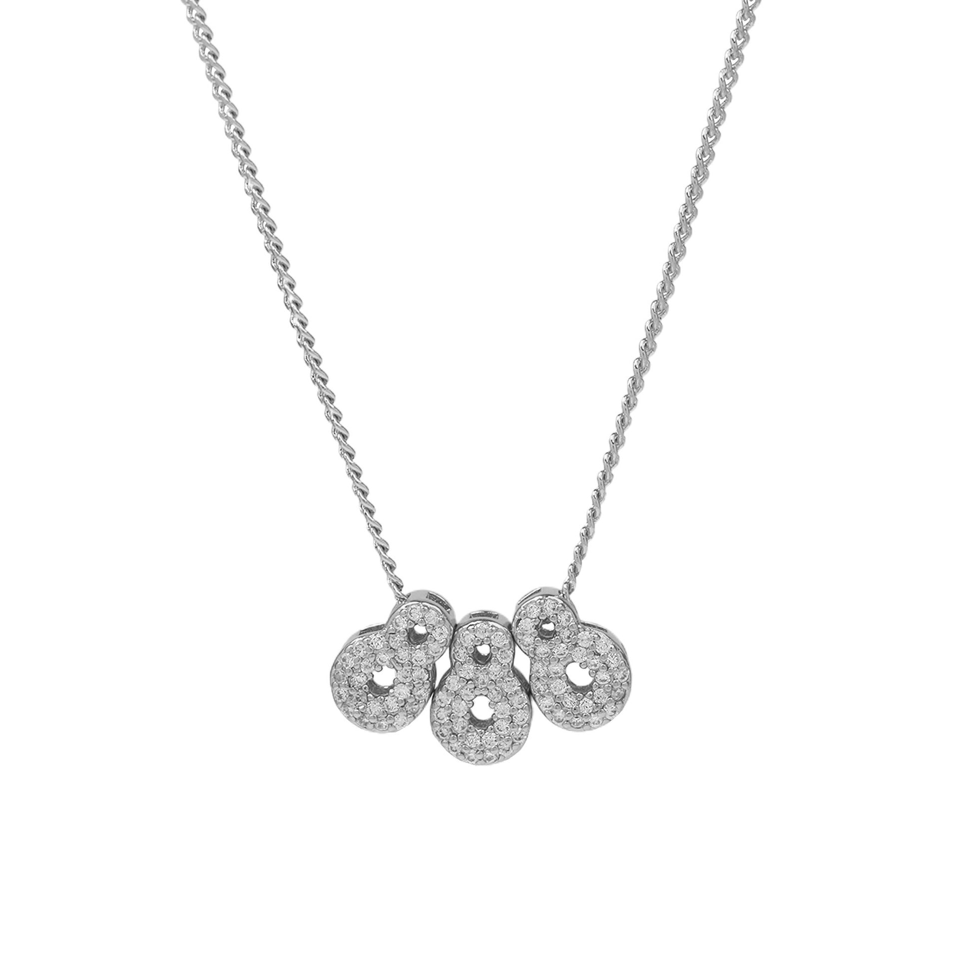 Christie Angel Number Pendant Necklace - 888 Silver [IXL9PRDZ]