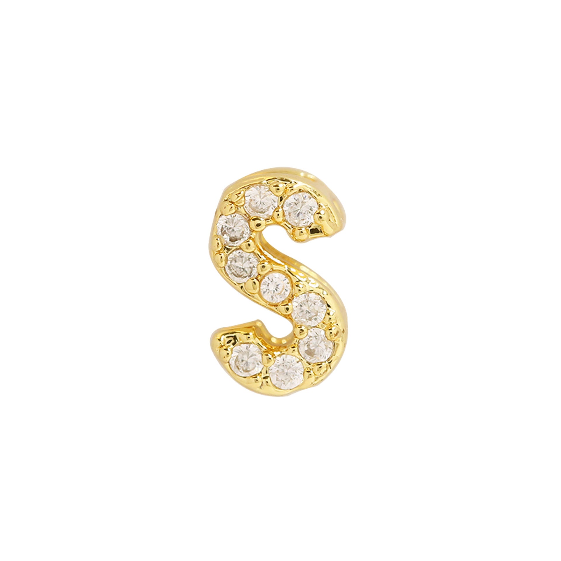 Leyna Gold Zircon Initial Necklace - S [V7KSDGP0]