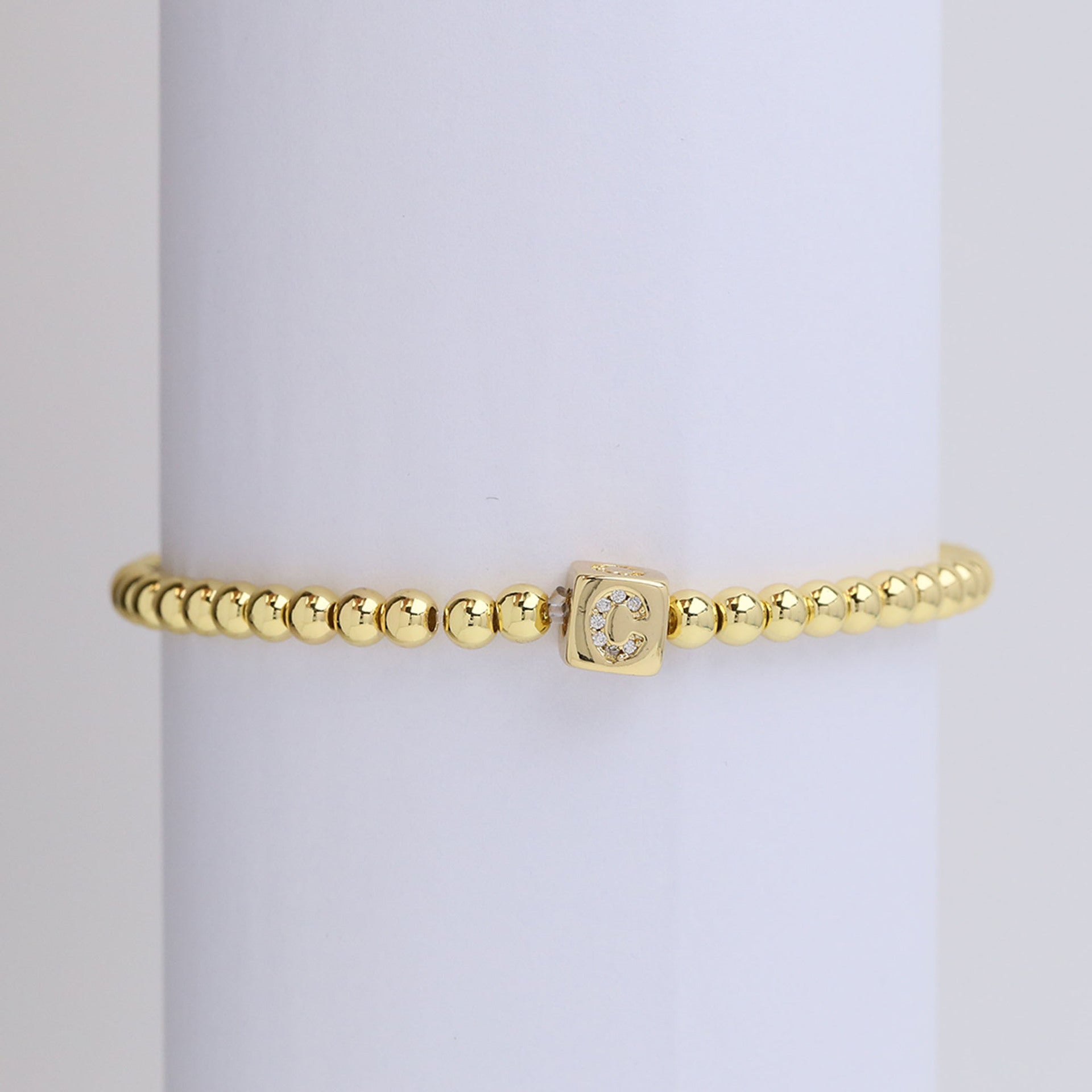 Layana Initial Cube Bracelet - C [GH5OUM16]
