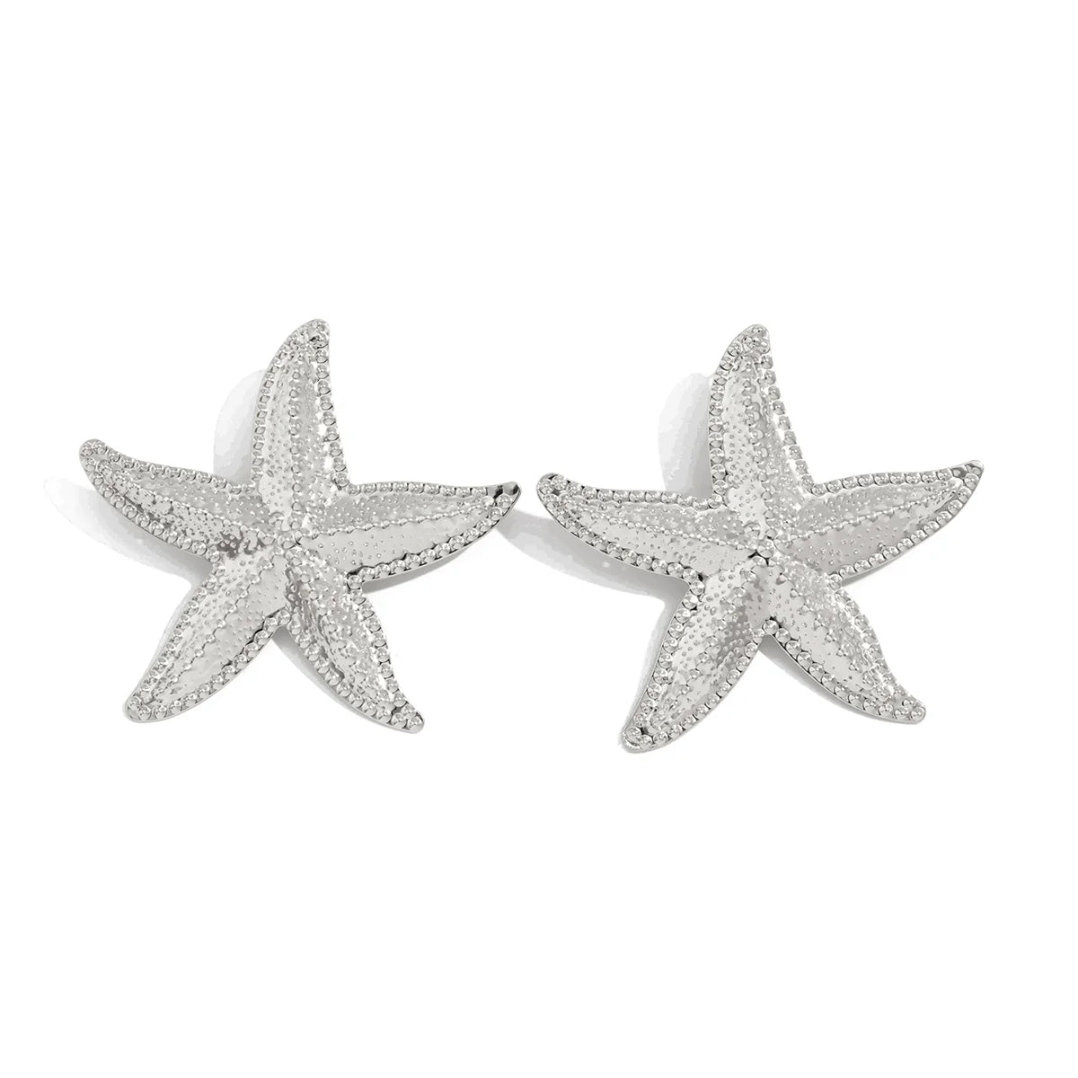 Leeana Delicate Starfish Studs - Silver Thick