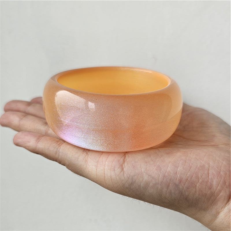 Kalilah Glitter Resin Bangle - Orange Glitter [1FVTMBCK]