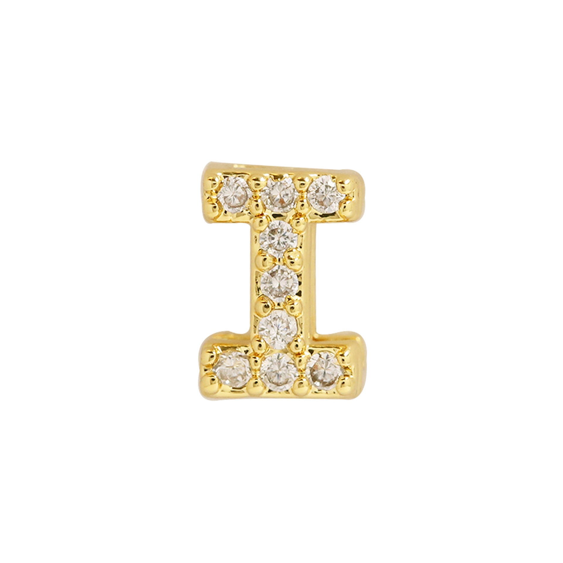 Leyna Gold Zircon Initial Necklace - I [JLF4JOA0]