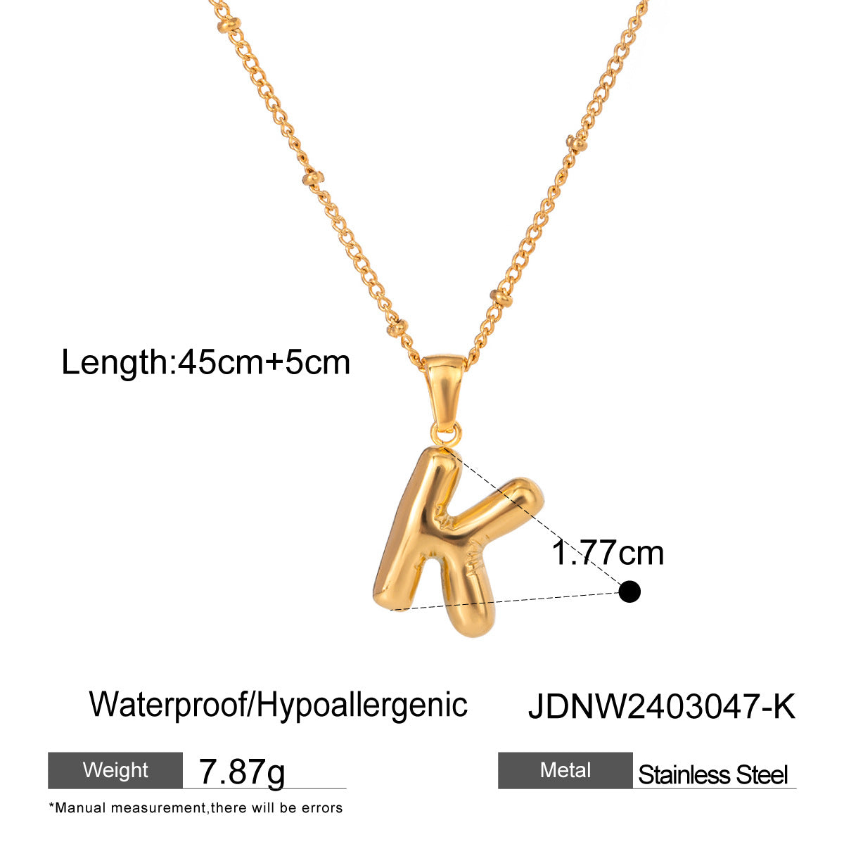 Rayana Initial Letter Necklace - K [IGQ84E5W]