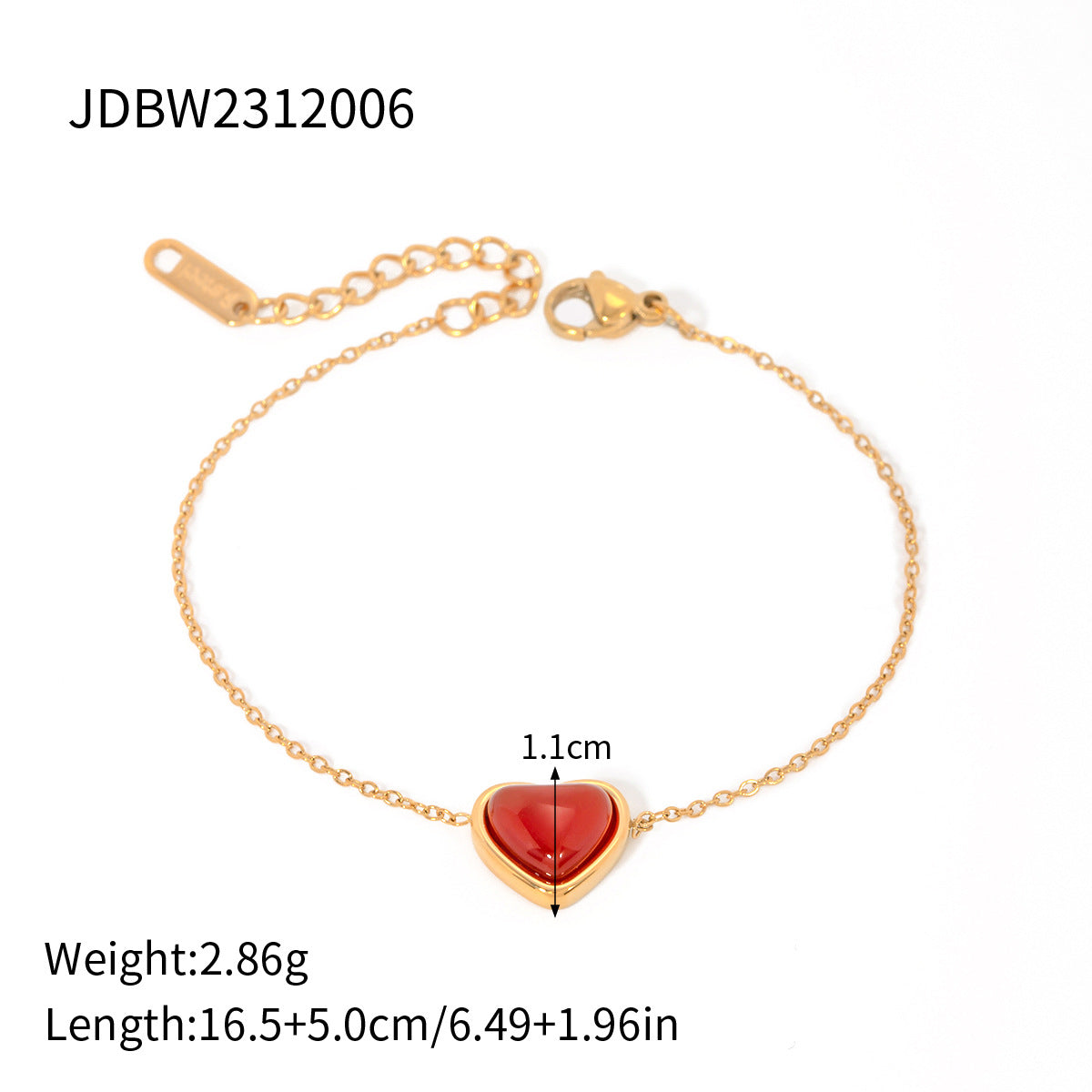 Aylah Red Agate Heart Set - JDBW2312006 [R81KNBL4]