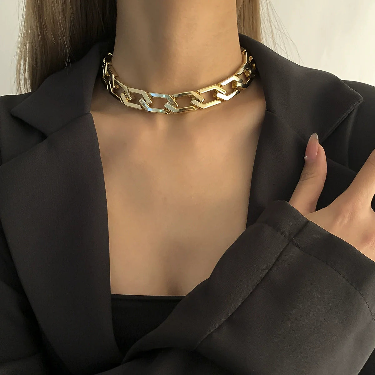 Reem Statement Chain Necklace - Gold Necklace