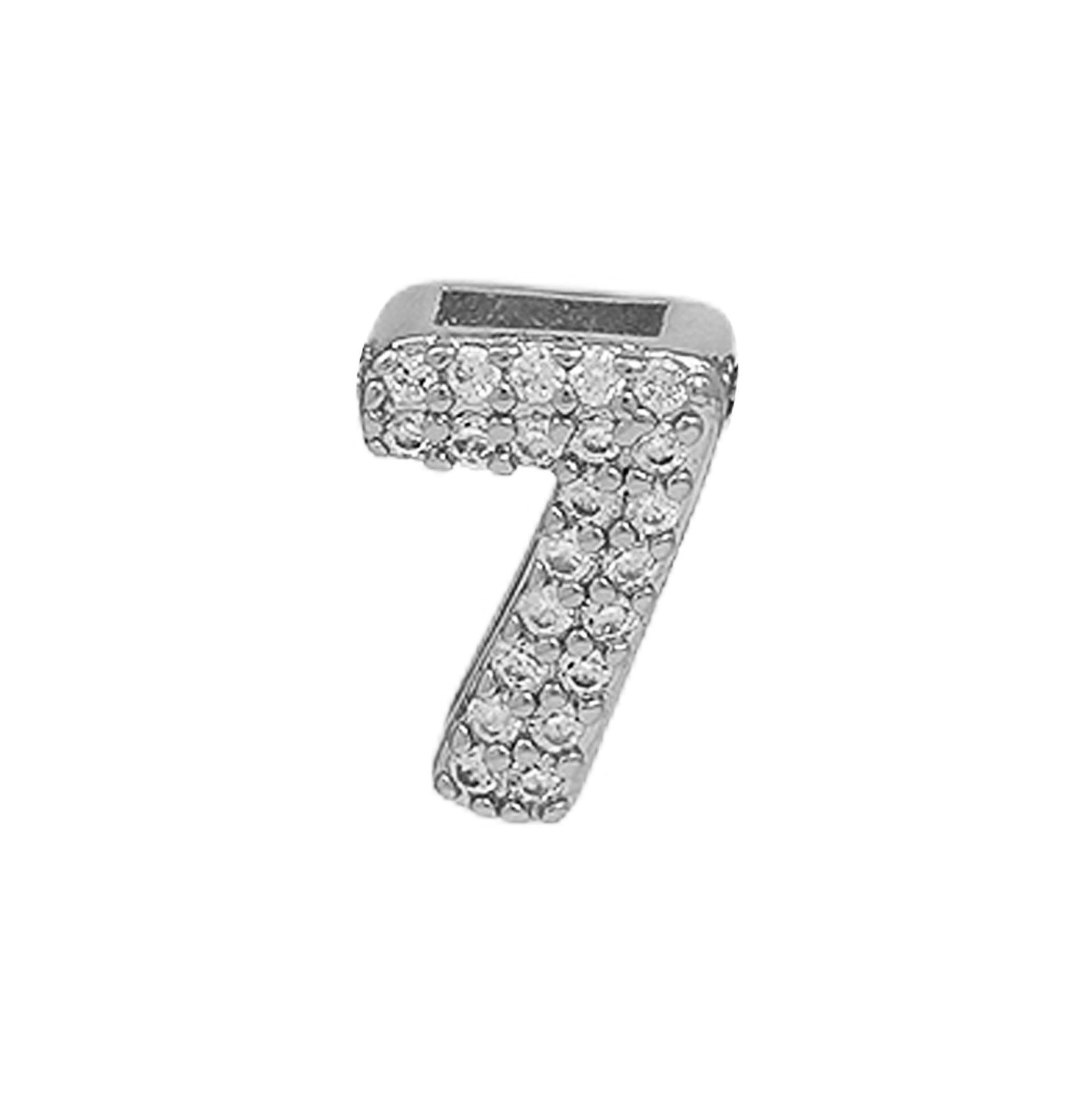 Adira Number Charm Necklace - Silver Number 7 [8I88FWNU]