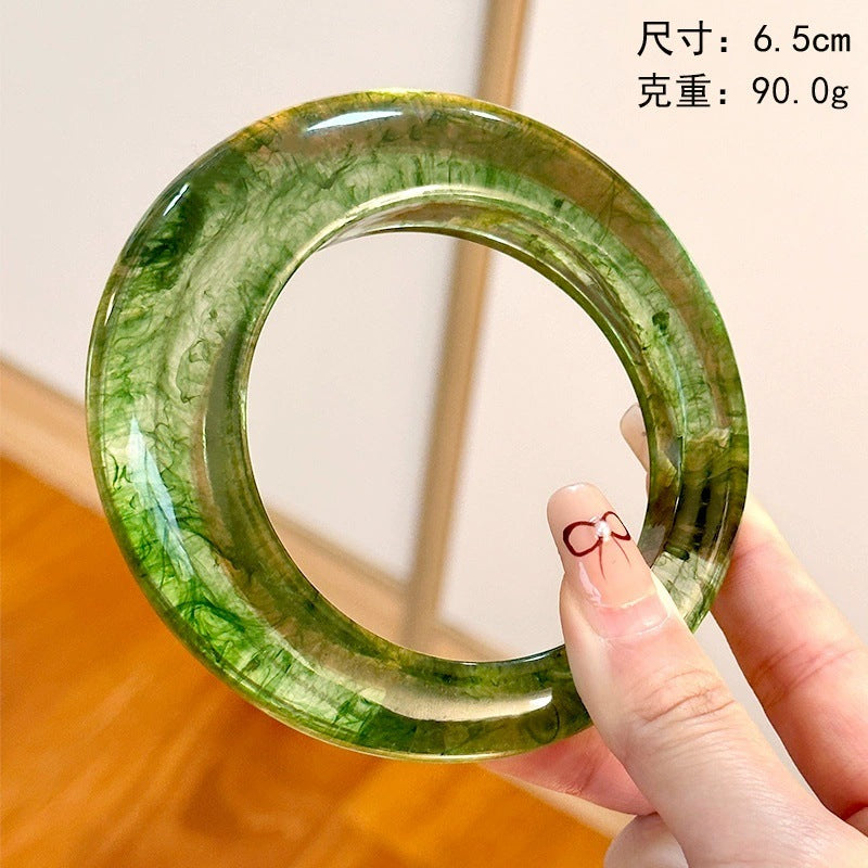 Laiba Sculptural Resin Bangle - Amber Cloud [ZAX7AZ9B]