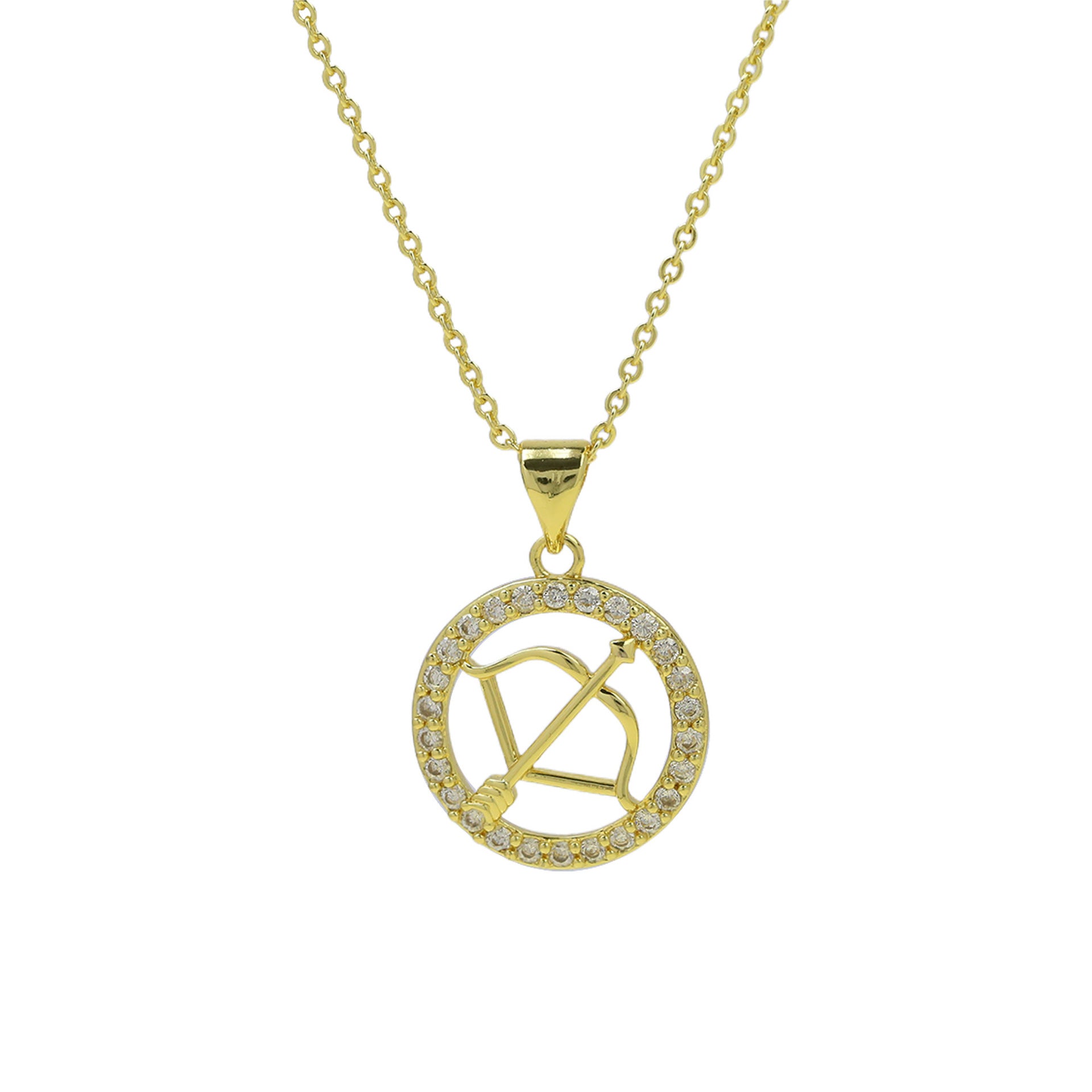 Jaylinn Zodiac Disc Necklace - Sagittarius [N52CMSLR]