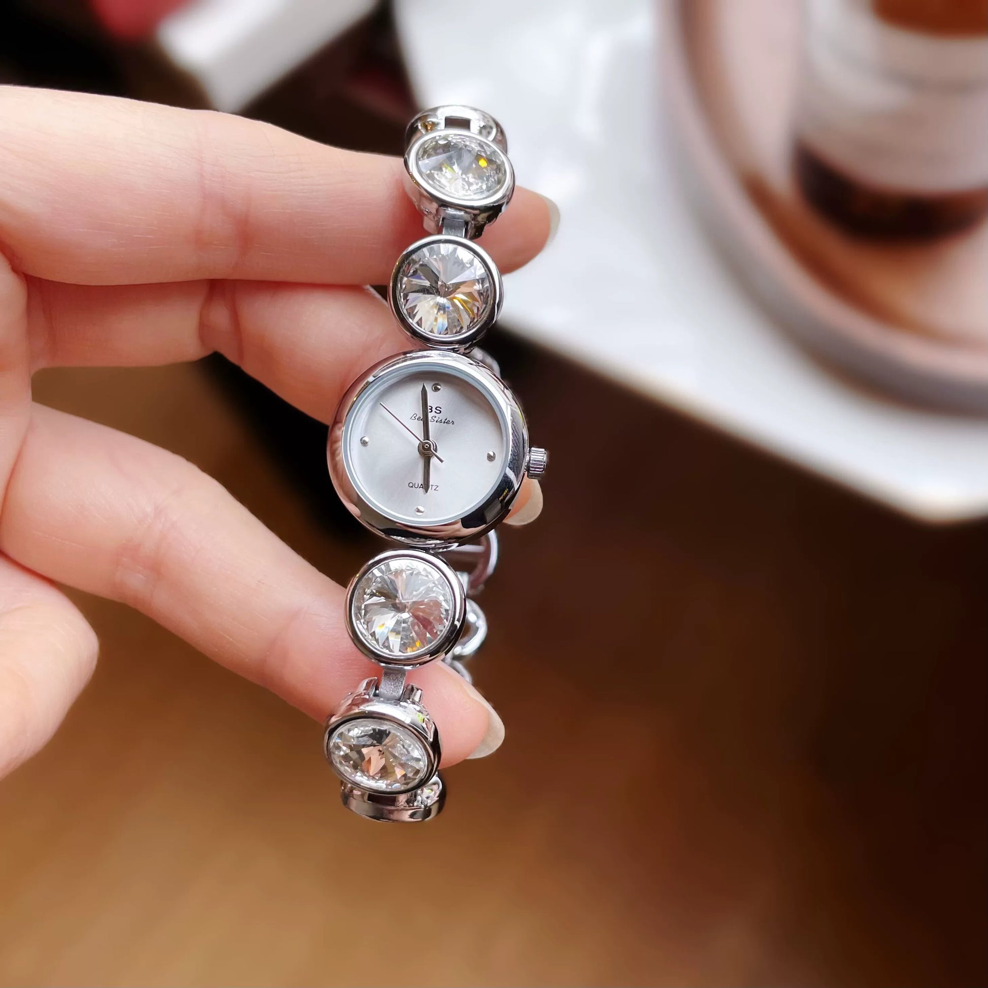 An Noble Gemstone Watch - Silver [FKJGVHLK]