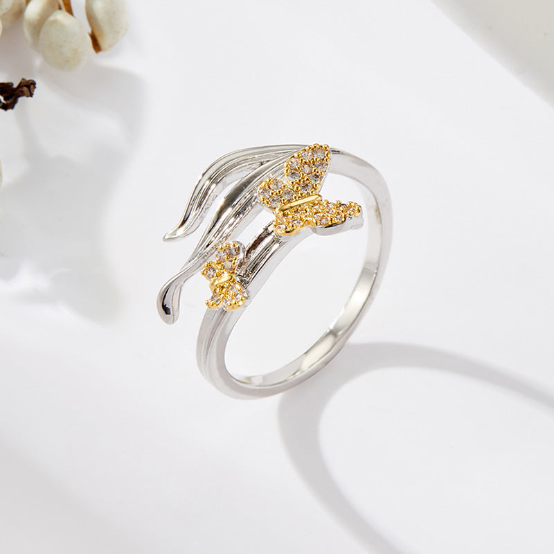 Rosita Two-Tone Butterfly Ring - R15992B000 [D8FKQJMF]