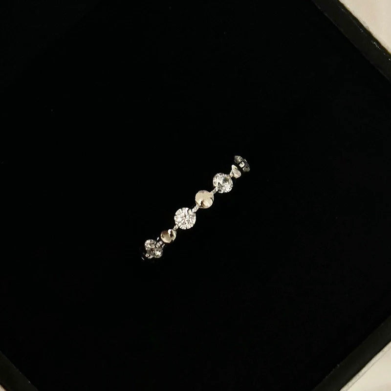 Pamela Micro-Pave Stacking Ring - Spaced Stone Ring