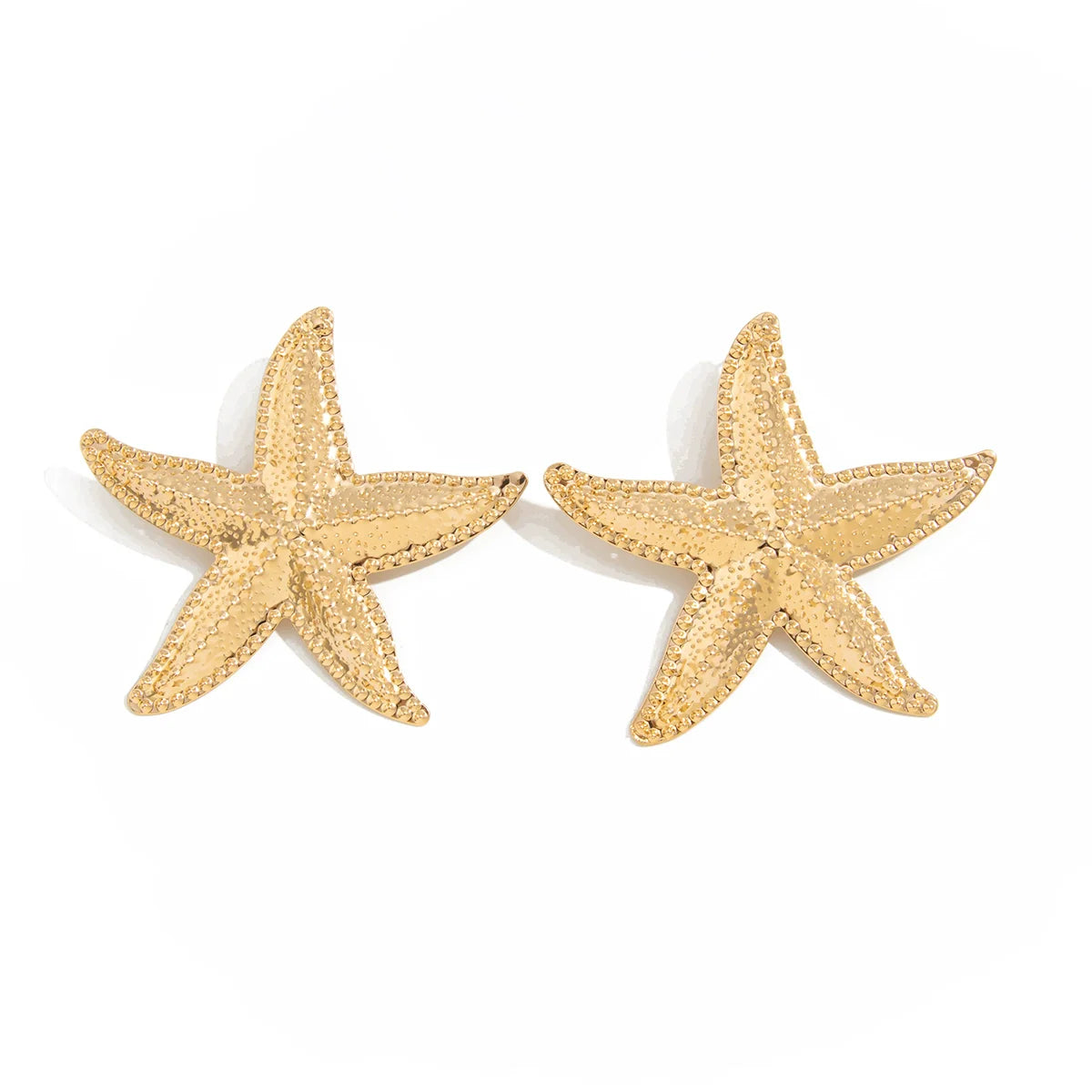 Leeana Delicate Starfish Studs - Gold Thick