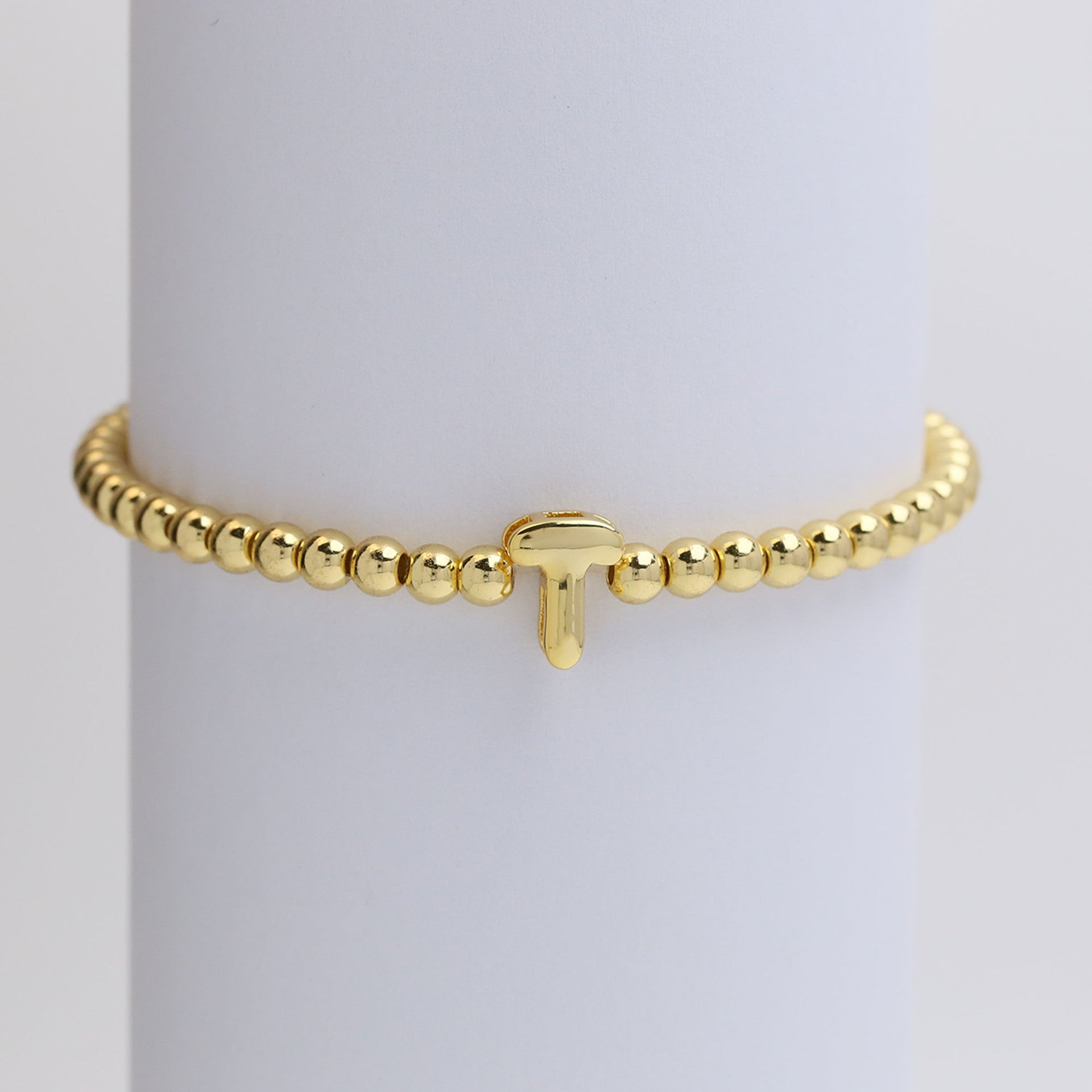 Jorie Polished Letter Bracelet - T [OM17OC8C]
