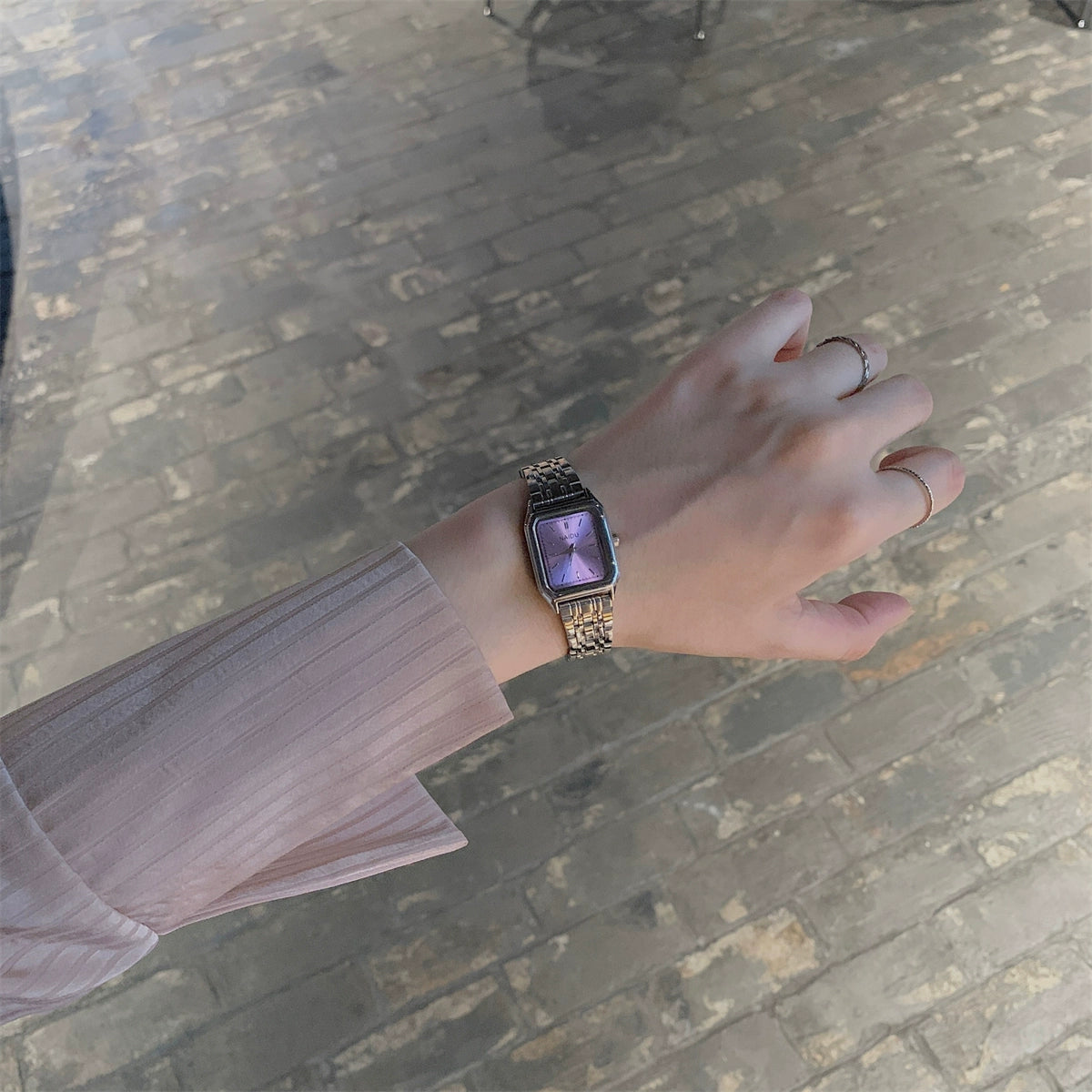 Maryella Elegant Square Watch - Purple [AHEXGQE3]