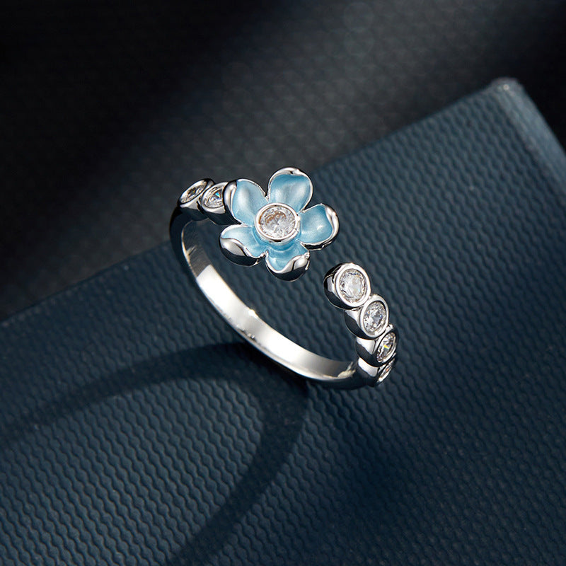 Imelda Metal Bloom Ring - Silver [X0VTXIYA]