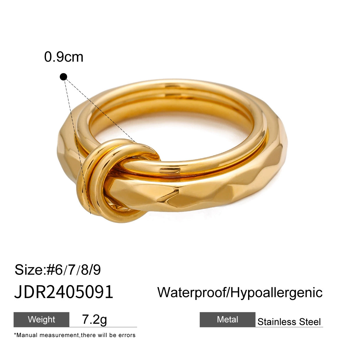 Harlei Titanium Steel Band Ring - JDR2405091-8 [MLZOOXRS]