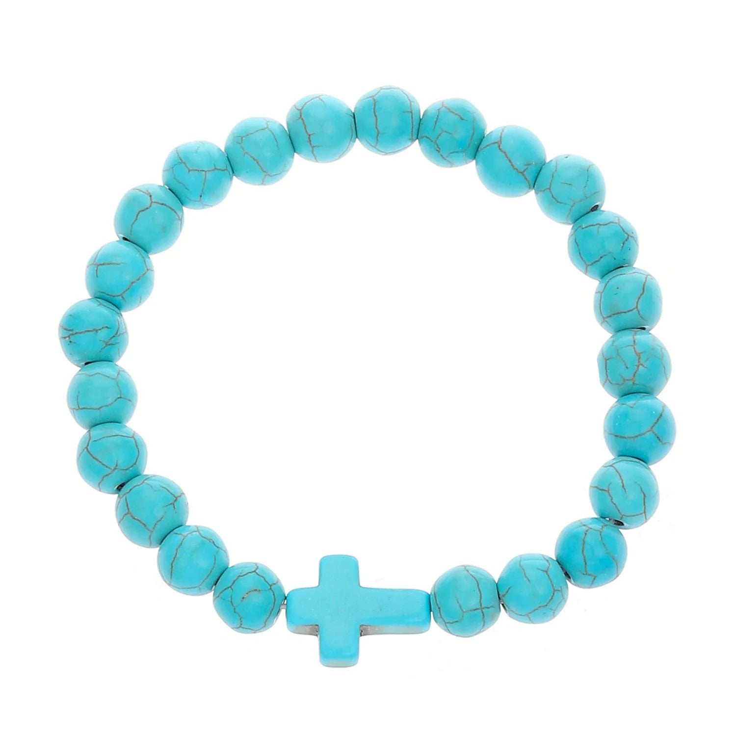 Temperance Stacked Cross Bead Bracelet - 06