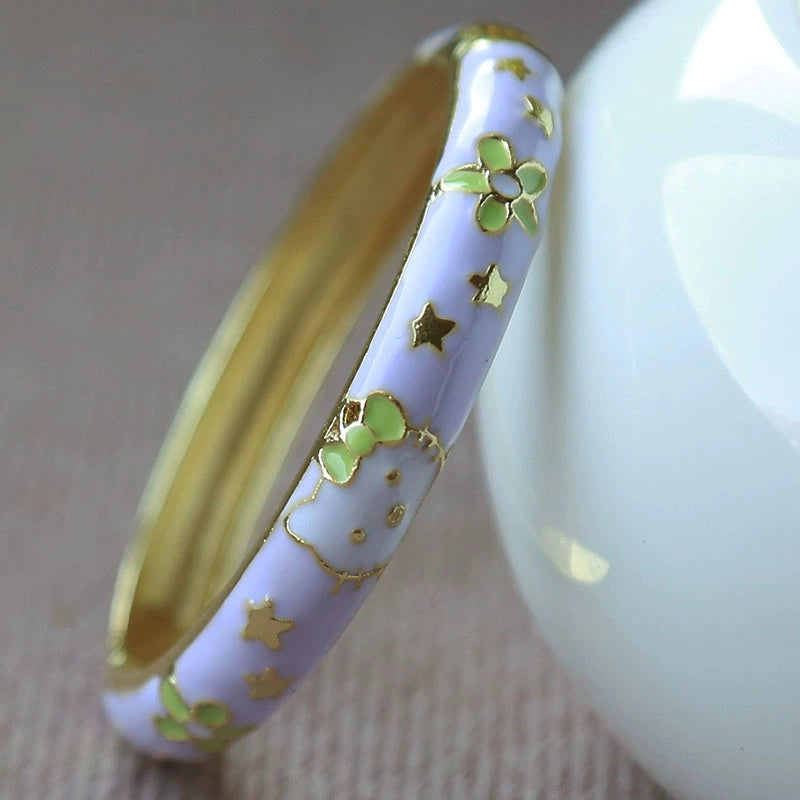 Camrynn Kitty Enamel Bracelet - Light Purple (4.7cm) [07A3VJCQ]