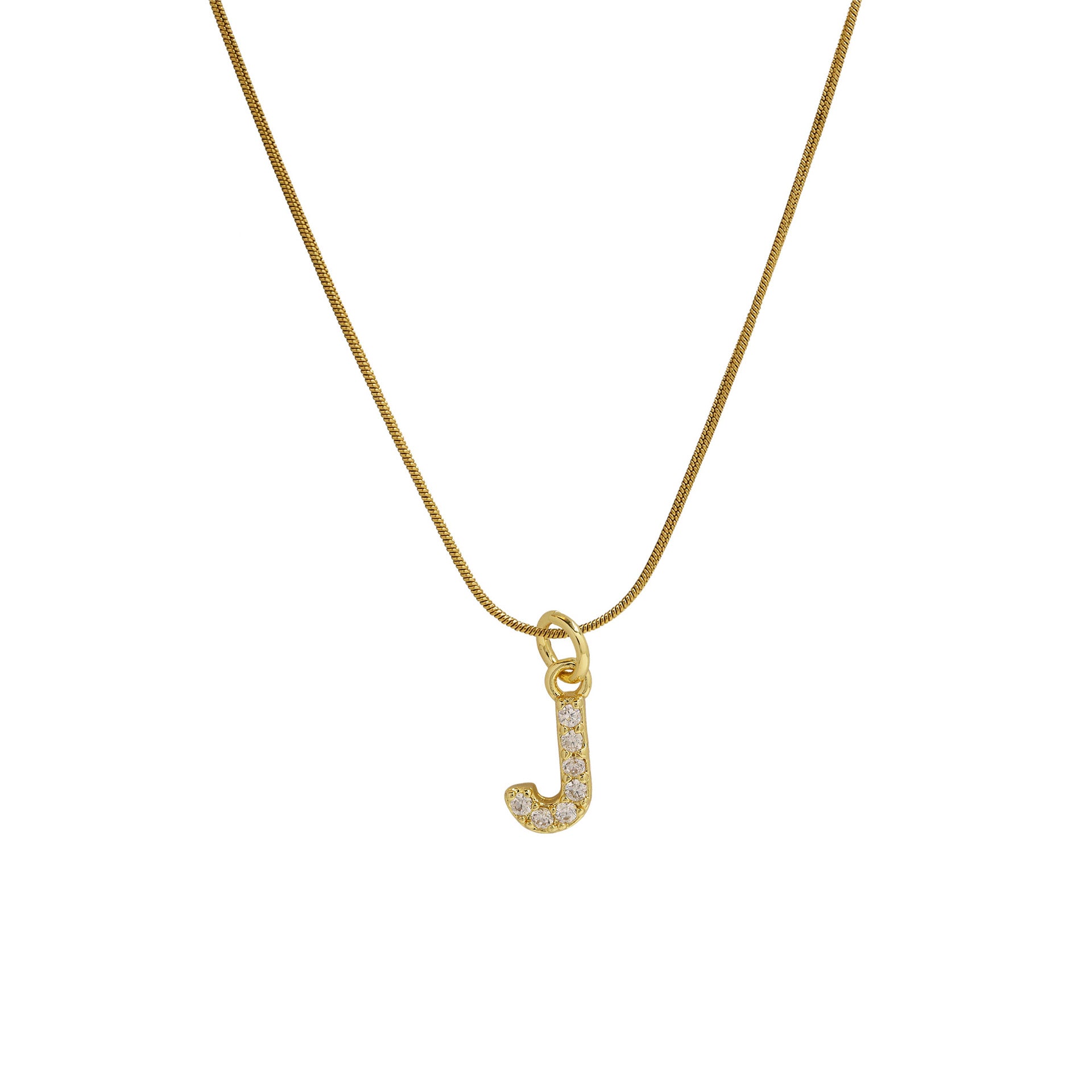 Killian Initial Zircon Necklace - J [3P4VOA7Q]