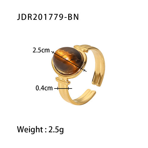 Quinley Chunky Gemstone Ring - JDR201779-BN [UVRZJB93]