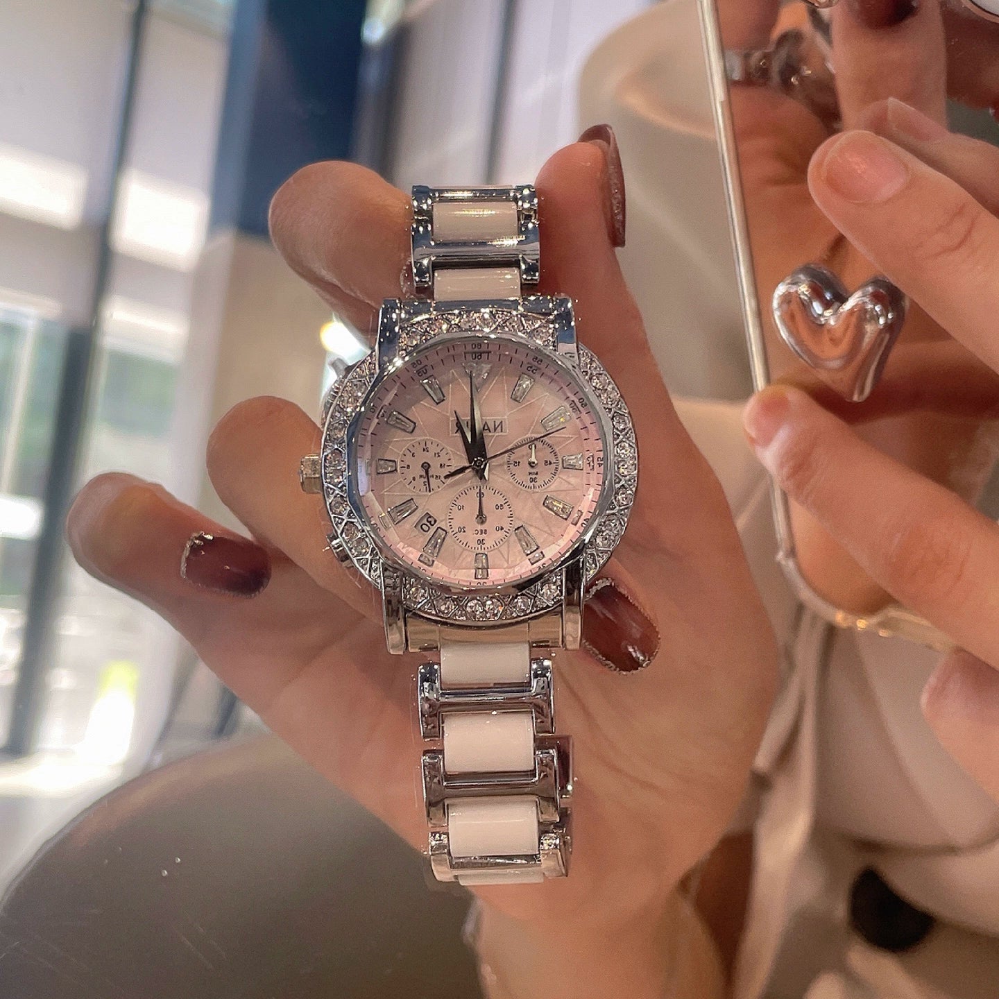 Kamora Ceramic Elegance Watch - Ceramic Pink [4WWI23F7]