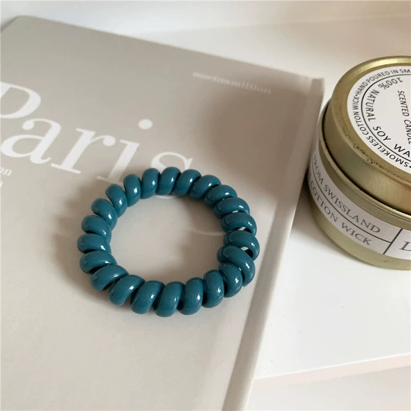Annalie Seamless Hair Ties - Peacock Blue [0GY9V30G]