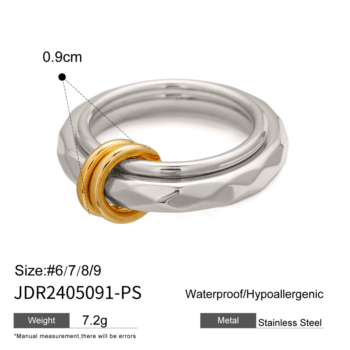 Harlei Titanium Steel Band Ring - JDR2405091-PS-8 [98YGOG6R]