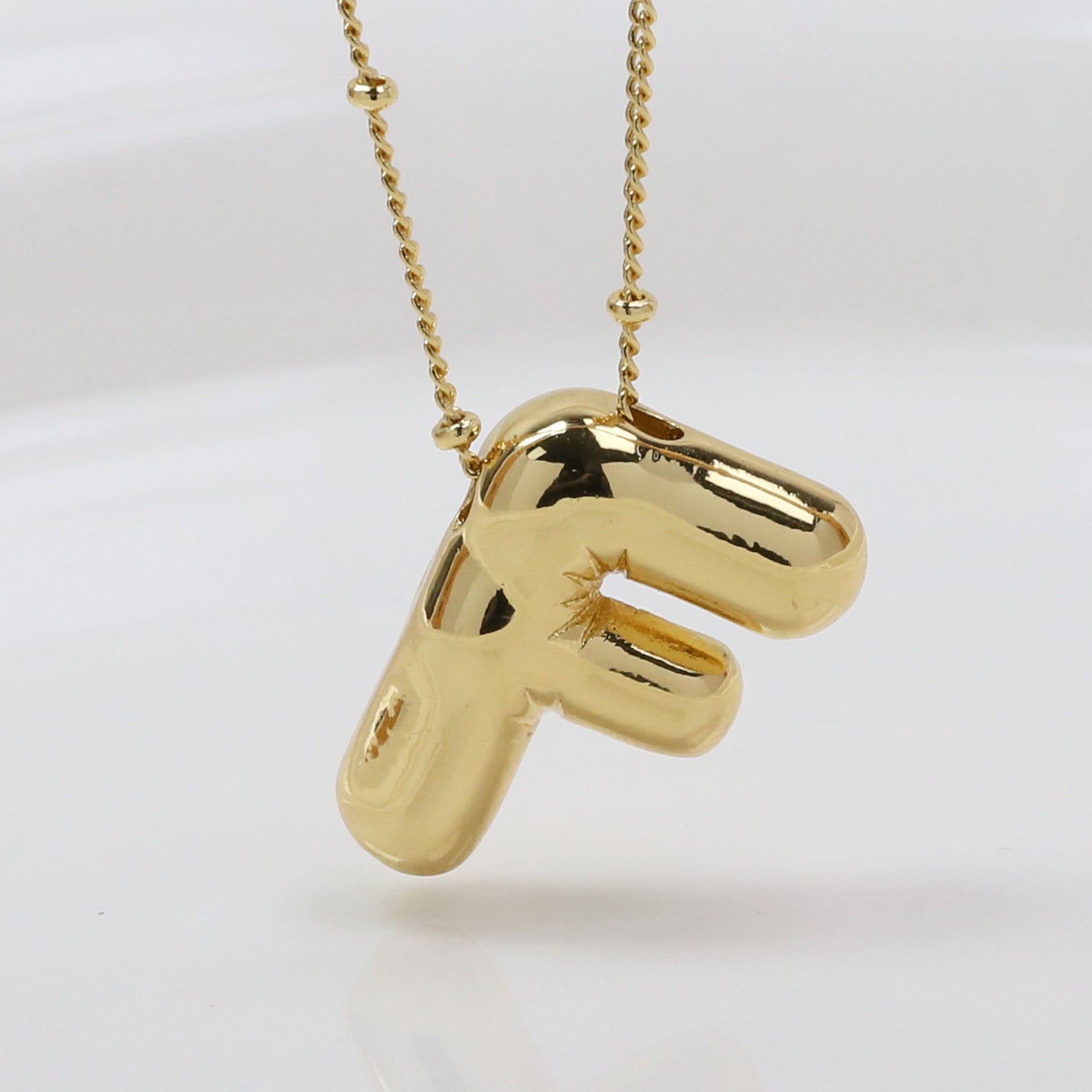 Aberdeen Bubble Initial Necklace - F (Necklace) [IQOYX3AW]